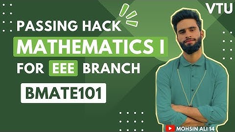 BMATE101 VTU ||Mathematics I for EEE Branch Engineering