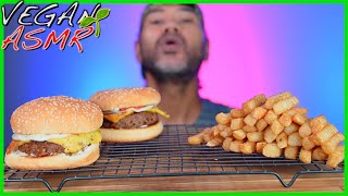 Beyond Omelette Burgers and Fries | ASMR VEGAN MUKBANG | REAL EATING SOUNDS | PitaEats. screenshot 3