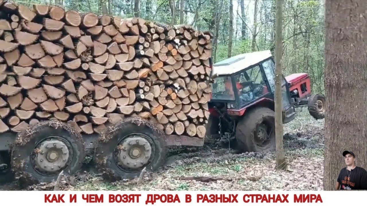 КАК И ЧЕМ ВОЗЯТ ДРОВА В РАЗНЫХ СТРАНАХ МИРА / TRANSPORTATION OF FIREWOOD IN DIFFERENT COUNTRIES