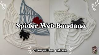 EASY CROCHET TUTORIAL Spider Web Bandana