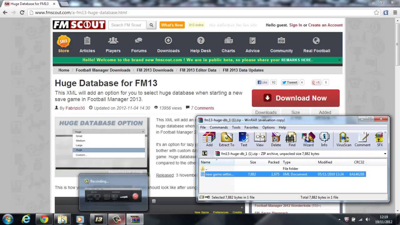 Football Manager 2013 Tutorial - HUGE Database Option