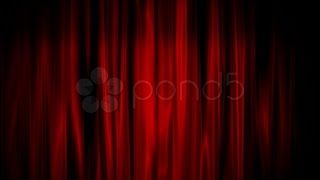 Velvet Red Curtain. Stock Footage