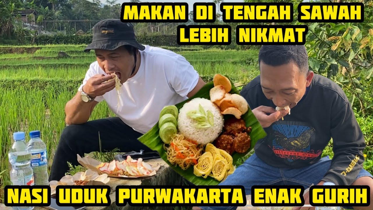 Makan Nasi Uduk Di Tengah Sawah Purwakarta Sejuk Dan Indah..‼️