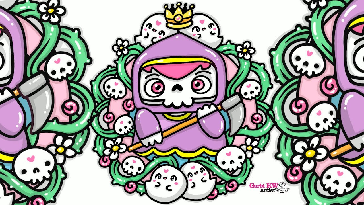 How To Draw a Kawaii Death - Easy Drawings step by step by Garbi KW ...