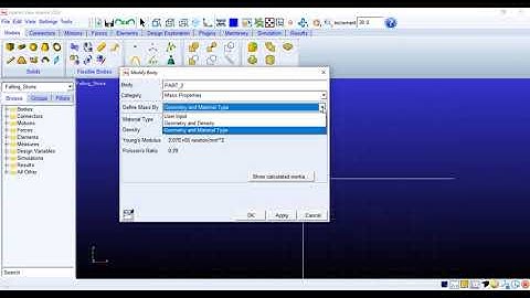 MSC Adams Falling Stone