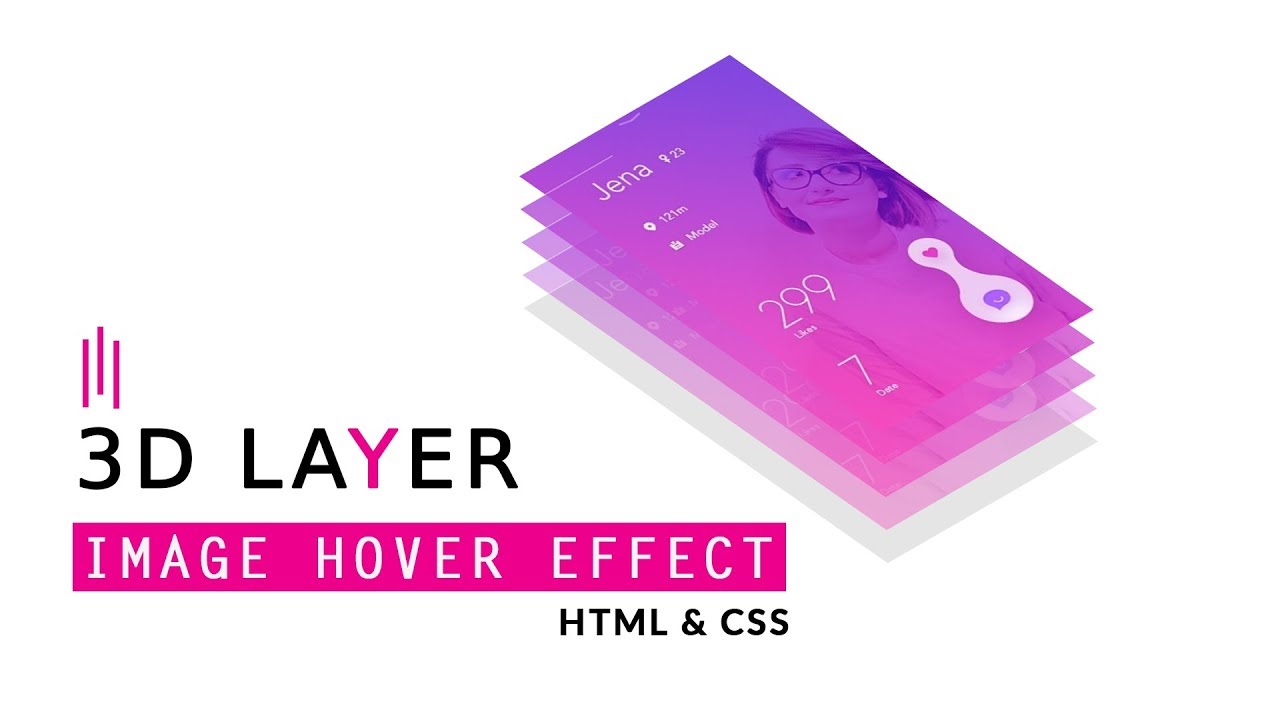 Easy Tutorials CSS 3D Layer Image Hover Effect HTML And CSS Tutorial | 3D Layered Design CSS