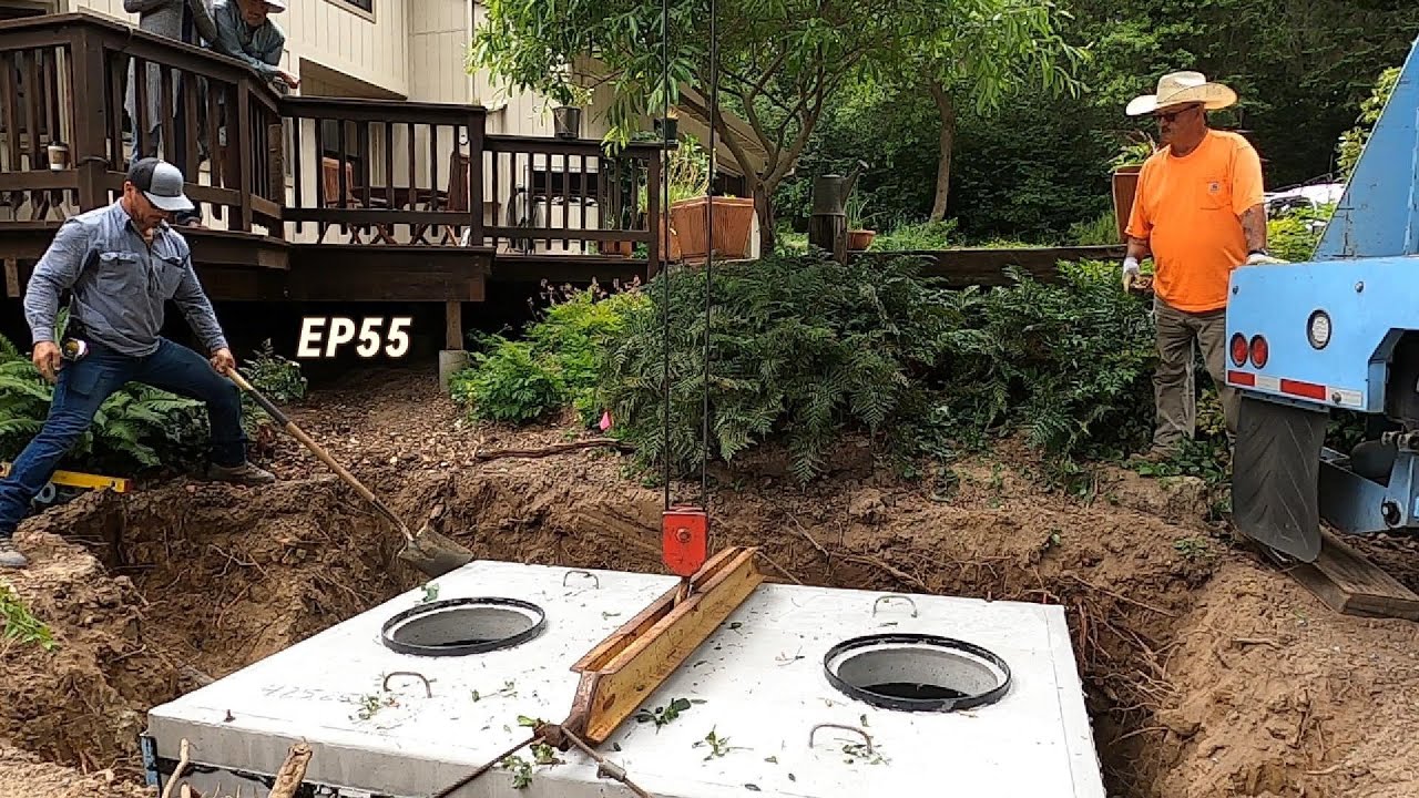 Replacing a septic tank with severe concrete deterioration EP55