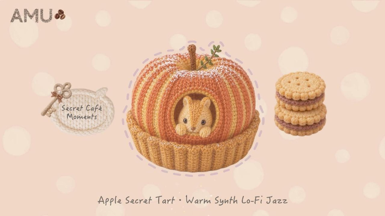 Apple Secret Tart 🍎🐿️ Warm Synth Lo-Fi Jazz｜Secret Café
