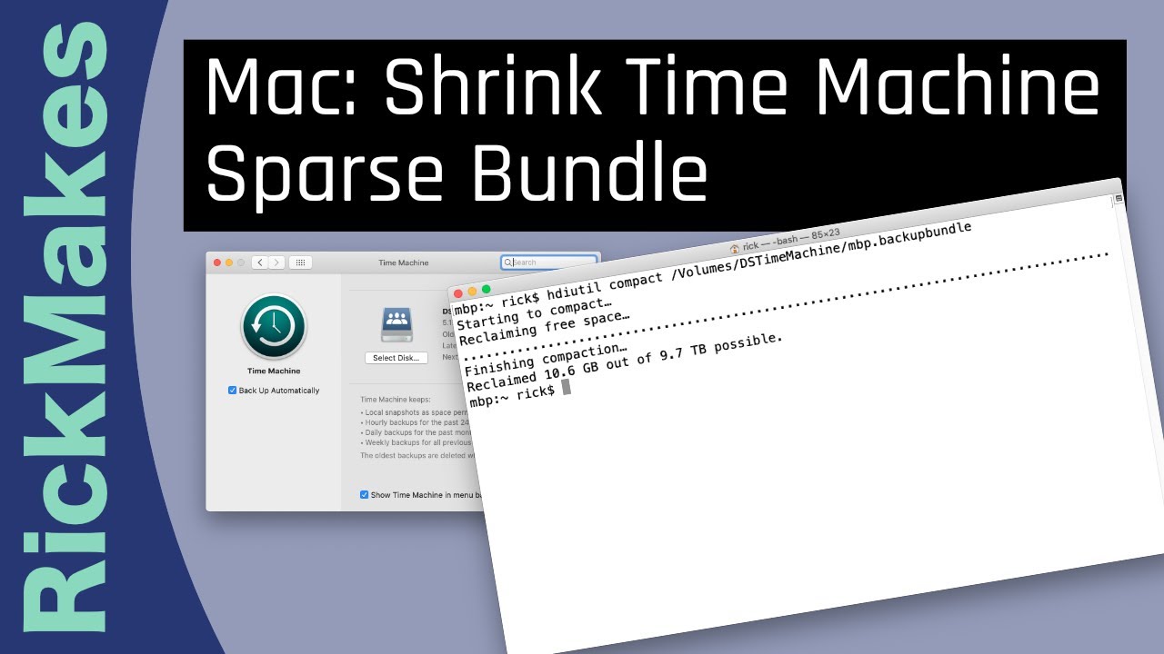 Mac: Shrink Time Machine Sparse Bundle