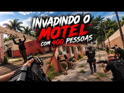 INVADING THE ABANDONED MOTEL with 400 PEOPLE - Airsoft Gameplay