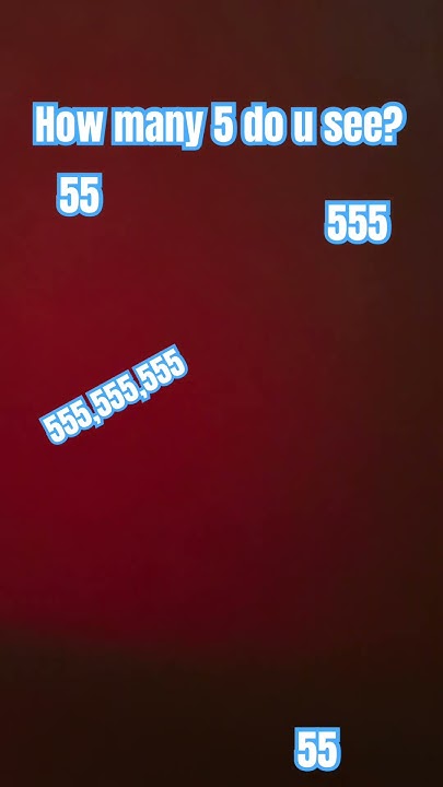 how-many-5s-do-y-see-youtube
