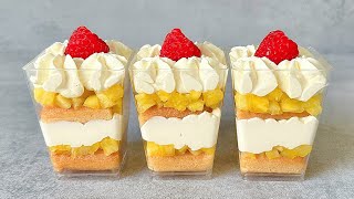 Pineapple dessert cups. Easy and yummy no bake dessert will melt in your mouth