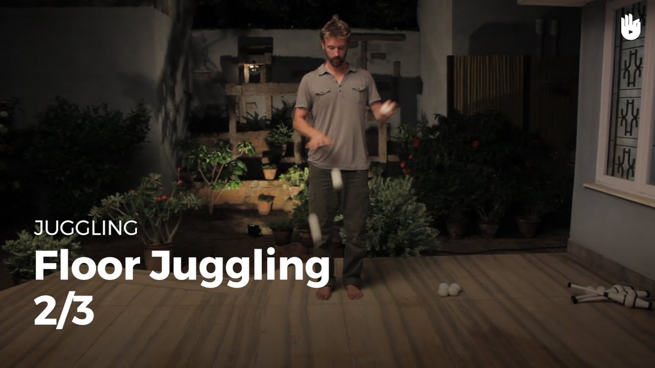 Learn how to practice floor juggling Part 23 Two and three balls