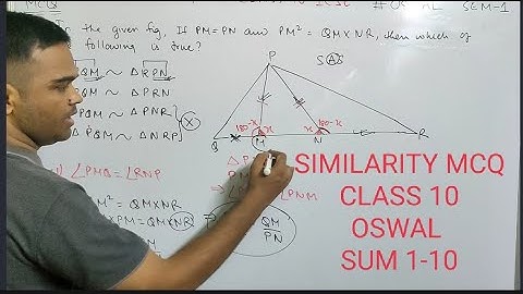 MCQ on Similarity Class 10 ICSE || ICSE sample papers || Semester 1 | Oswal |Similarity of triangles