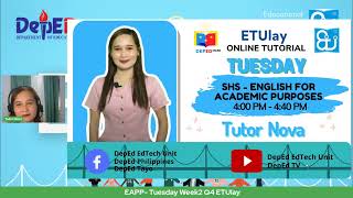 EAPP  - Tuesday Week2 Q4 ETUlay