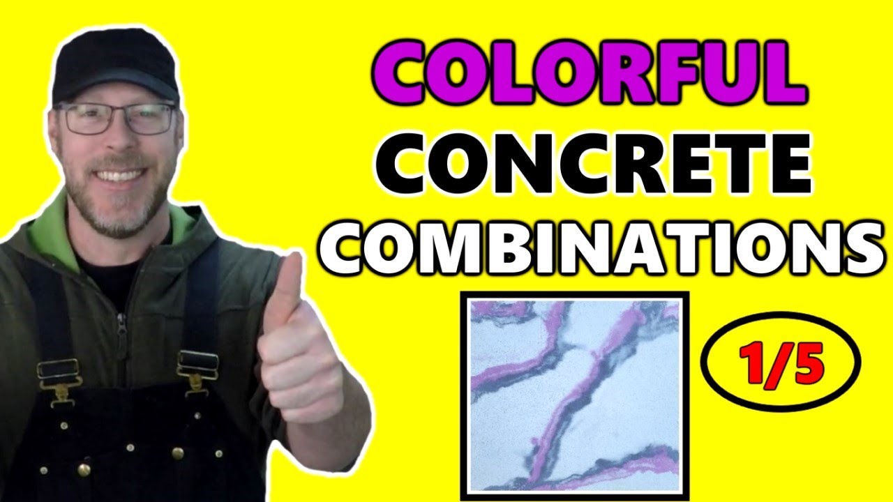 Making Marbled Concrete - Purple and Black