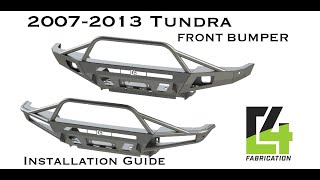 2nd gen Tundra Front Bumper Installation Guide (20072013)