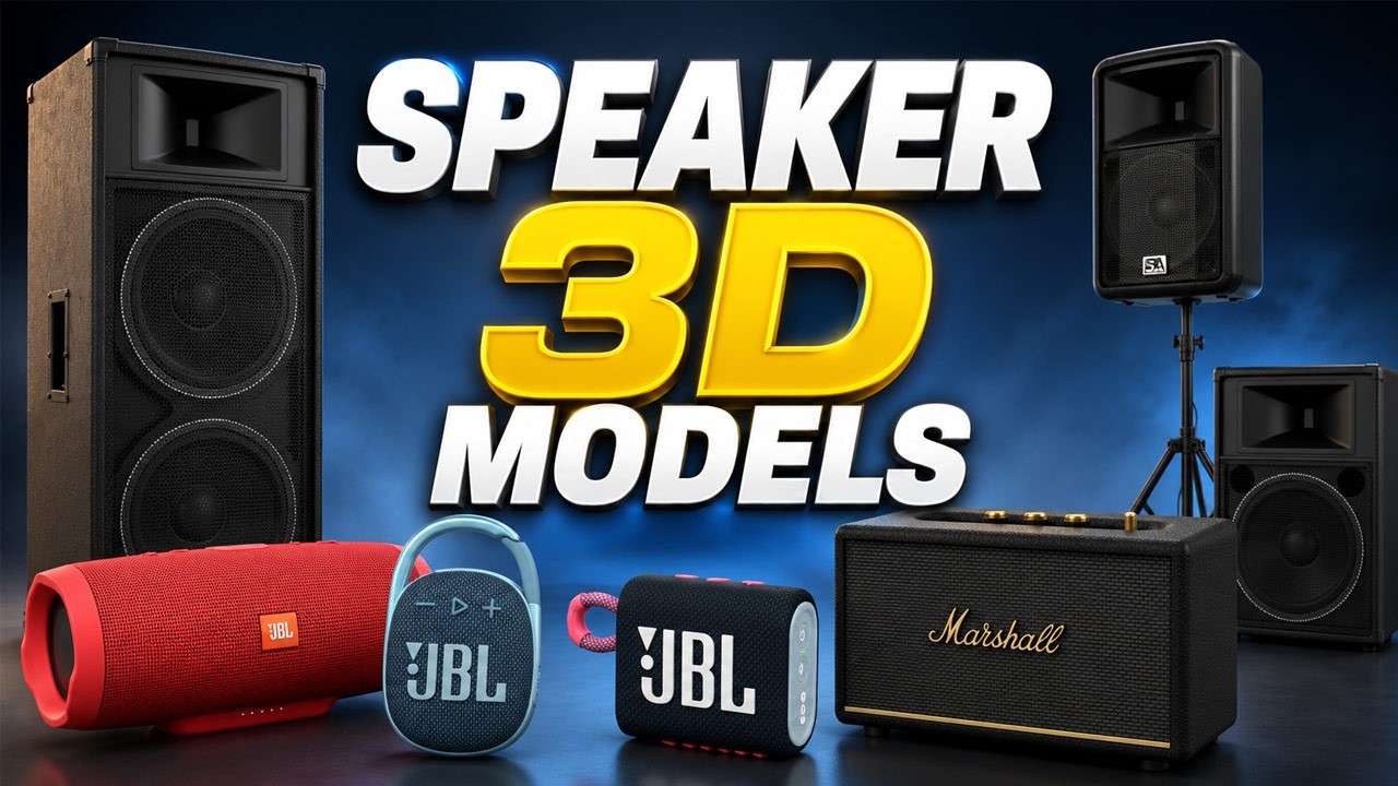 Speaker 3D Models for Games, Films & Visualization
