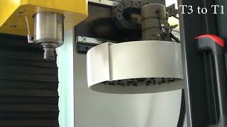 Yornew VMC300 Small CNC Machining Center with 10 position tool post.