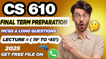 CS610 Final Term Preparation 2025 | CS610 Finalterm Papers | code to learn