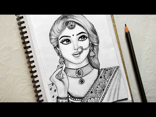 Traditional girl taking selfie with beautiful saree 😍 #reels #drawing #art  | Instagram