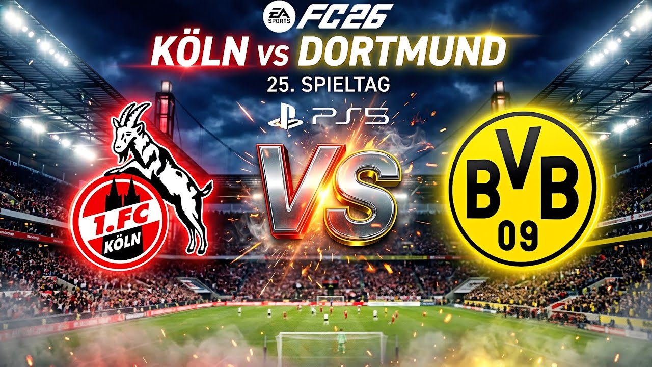 FC26 - 1. FC Köln vs BVB09 Borussia Dortmund ⚽ Bundesliga Simulation 25.Spieltag | PS5™