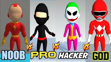 EPIC RACE 3D - NOOB vs PRO vs HACKER vs GOD | Funny Gameplay |