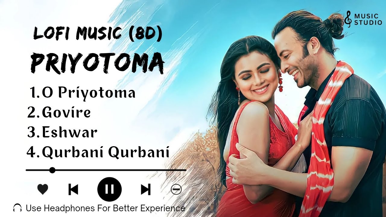 Priyotoma   Audio Jukebox  8D songe  Shakib khan   Idhika Paul  Bengali Songs 