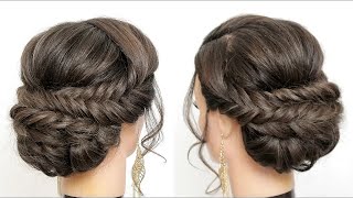 Braided Updo Tutorial. Prom Wedding Hairstyles For Long Hair