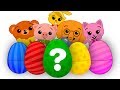15 Ovos Surpresa Coloridos e Canções Infantis | Brinquedos para Crianças