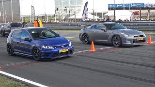 Nissan Gt - R Switzer P800 Vs Volkswagen Golf 7 R Vs Audi Rs7 Sportback