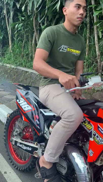 2 stroke indonesian dirt bike || Ninja Kebo BDS318  #grasstrack #grasstrackindonesia #trailadventure