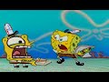 Spongebob trying to get a pizza from Spongebob