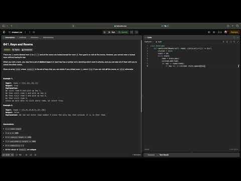 No Sound Leetcode 841: Keys and Rooms