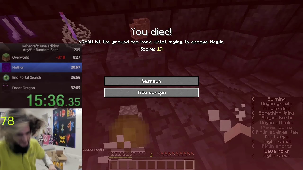 xqc double desk slam | XQC Minecraft Speedrunning Clips #13