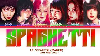 🍝 LE SSERAFIM – SPAGHETTI feat.jhope (Color Coded Lyrics | Rom) | Lyrics Queen 👑