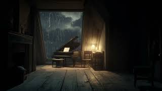 Peaceful Raindrops Falling Softly on the Roof, Creating a Cozy Atmosphere Perfect for Sleep