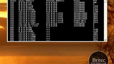 How to Use NETSTAT & FPORT Command to detect spyware, malware & trojans by Britec