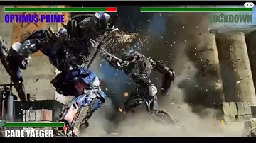Optimus Prime vs Lockdown | “Transformers: Age of Extinction” | With Healthbars