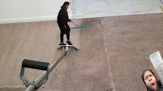 Extremely Dirty carpet but Satisfying Carpet rake|Carpet cleaning vlog Episode 287