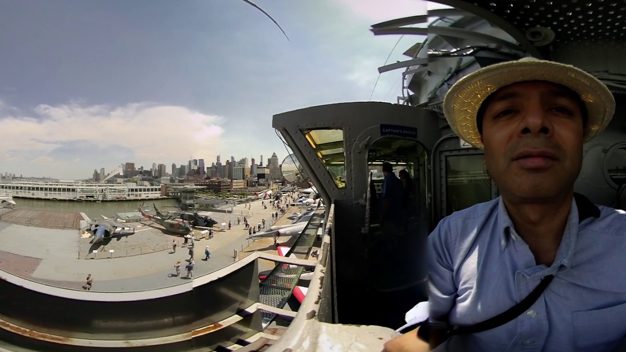 Vuze 3D 4K 360° VR New York : Intrepid Sea Air Space Museum part 2 : take it to the bridge