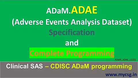 Clinical SAS - ADaM ADAE Complete programming