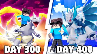 Tóm tắt 400 Ngày Minecraft Pixelmon Ultra Fusion Sinh Tồn Siêu Khó Tôi Bắt HỖN THẾ ĐẾ VƯƠNG !!