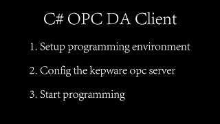 How to create OPC DA client using C#