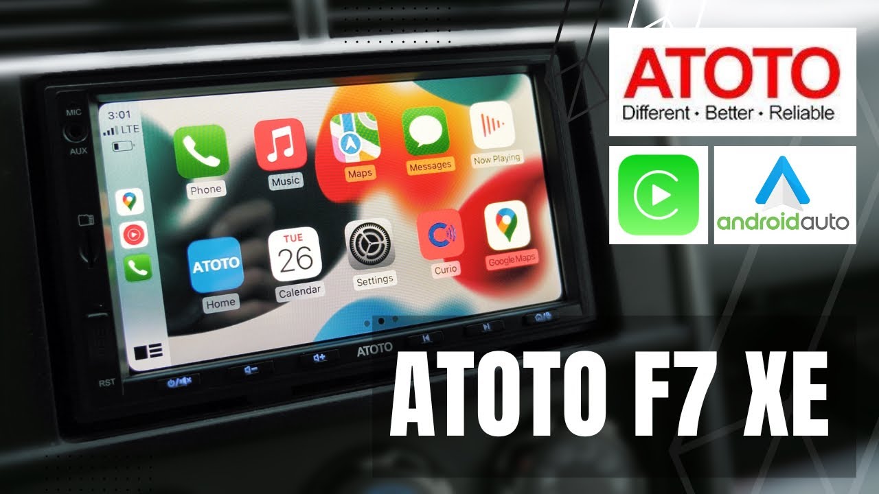 ATOTO F7 XE // FULL In Depth Review and INSTALL // APPLE CARPLAY ANDROID  AUTO Universal Car Stereo 