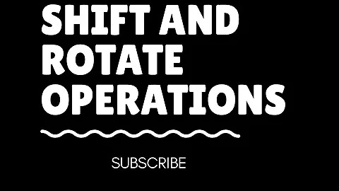 Basic Shift and Rotate operations with examples for SLL,SRL ,SRA,ROL,ROR.