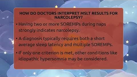 How Do Doctors Interpret MSLT Results For Narcolepsy? - Sleep Apnea Support Network