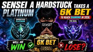 Sensei a Hard Stuck Platinum Takes a 6K Bet to Reach Diamond in 2026 With NIX. Will he WIN or LOSE