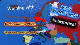 Winning in conquer the world with free city of danzig in ww2 historical world map!!!