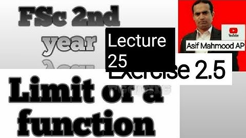 Exercise 2.5 | Lecture 25 | Asif Mahmood AP